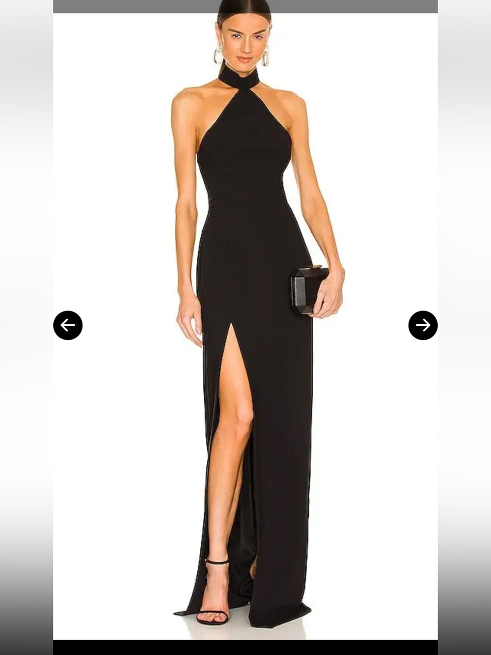 Amanda Uprichard Queen Gown in Black Xs
